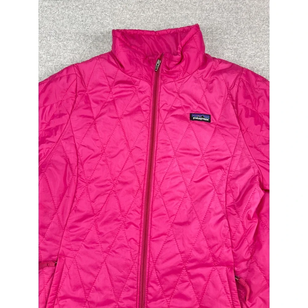 Patagonia Girls Nano Puff Jacket Pink Quilted Puffer Coat XL 14-16 STY68001